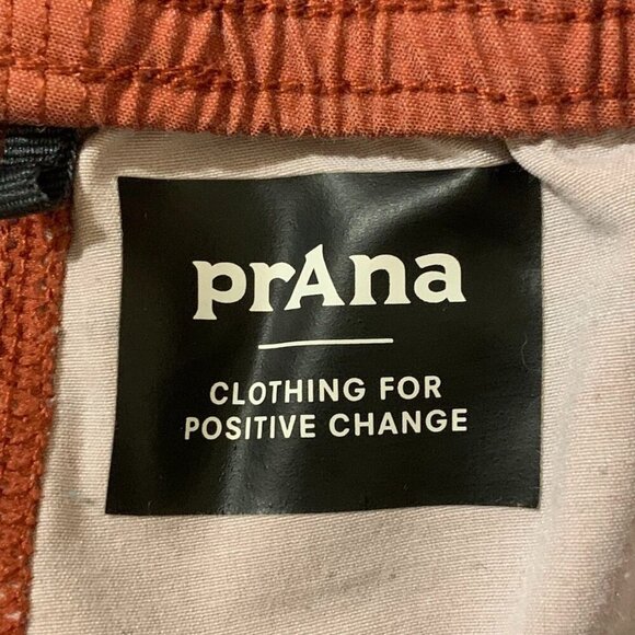 Prana men's  Metric E-Waist Red Clay Stripe 1969451 Boardshort Size S - Picture 6 of 13